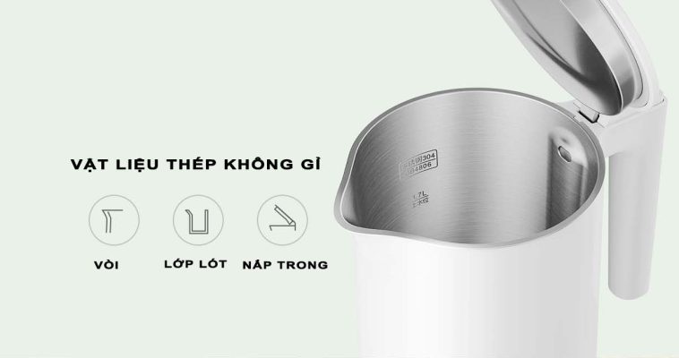am dun sieu toc 2 xiaomi 1 7l mjdsh04ym vo abs trang sang trong ruot inox 304 9679 5