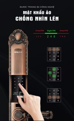 KHÓA THÔNG MINH METALOCK AZK-666S 7 Mật khẩu chống nhìn lén