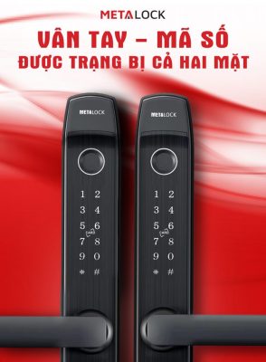 KHÓA THÔNG MINH METALOCK AZT-08 PLUS 7 Vân tay 2 mặt