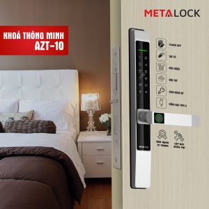 KHÓA CỬA NHÔM KHÓA THÔNG MINH METALOCK AZT-10 13 khóa thông minh AZT-10 mở khóa bằng nhiều cách