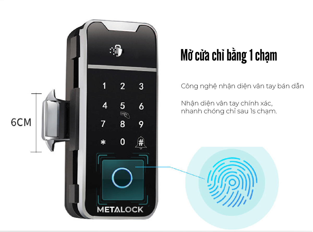 Khoá thông minh Metalock AZG-02 5 Khoá thông minh Metalock AZG-02 mở khóa bằng vân tay