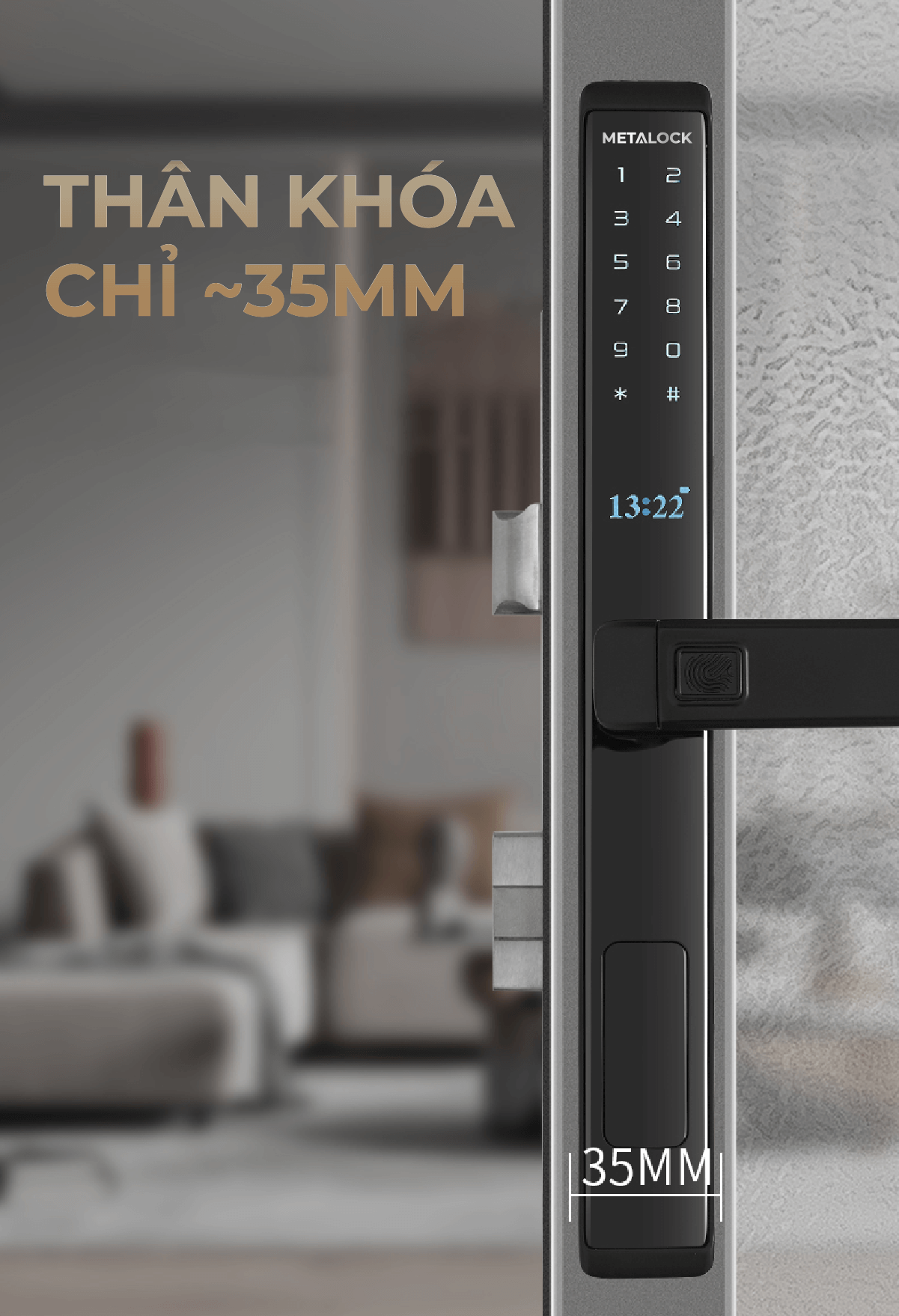 Khóa thông minh Metalock AZK-21B 5 Khóa thông minh Metalock AZK-21B với kích thước nhỏ gọn