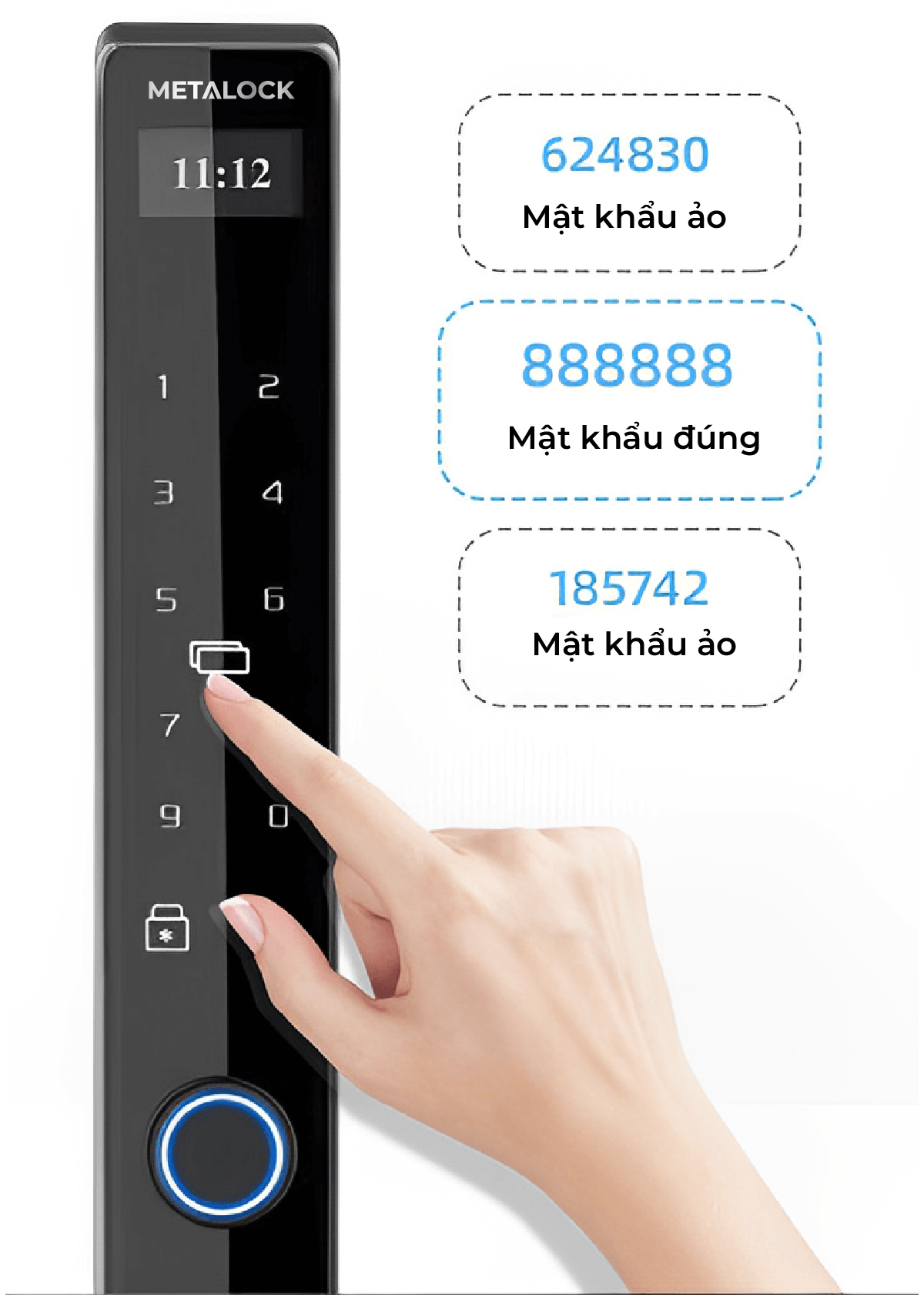 Khóa thông minh Metalock AZK-A04 7 Mật khẩu mở khóa