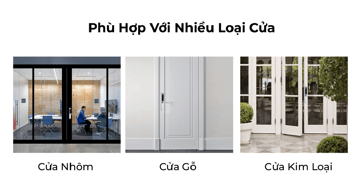 Khóa thông minh Metalock AZT-01 8 Phù hợp với nhiều loại cửa