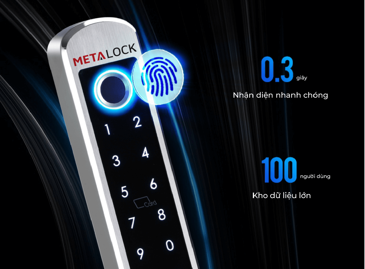Khóa thông minh Metalock AZT-01 9 Cảm biến vân tay