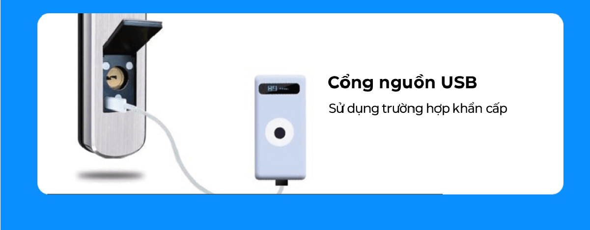 Khóa thông minh Metalock AZT-01 12 Cổng nguồn USB