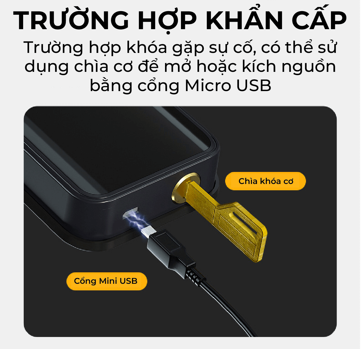 Khóa thông minh Metalock AZT-12B 10 Trường hợp khẩn cấp