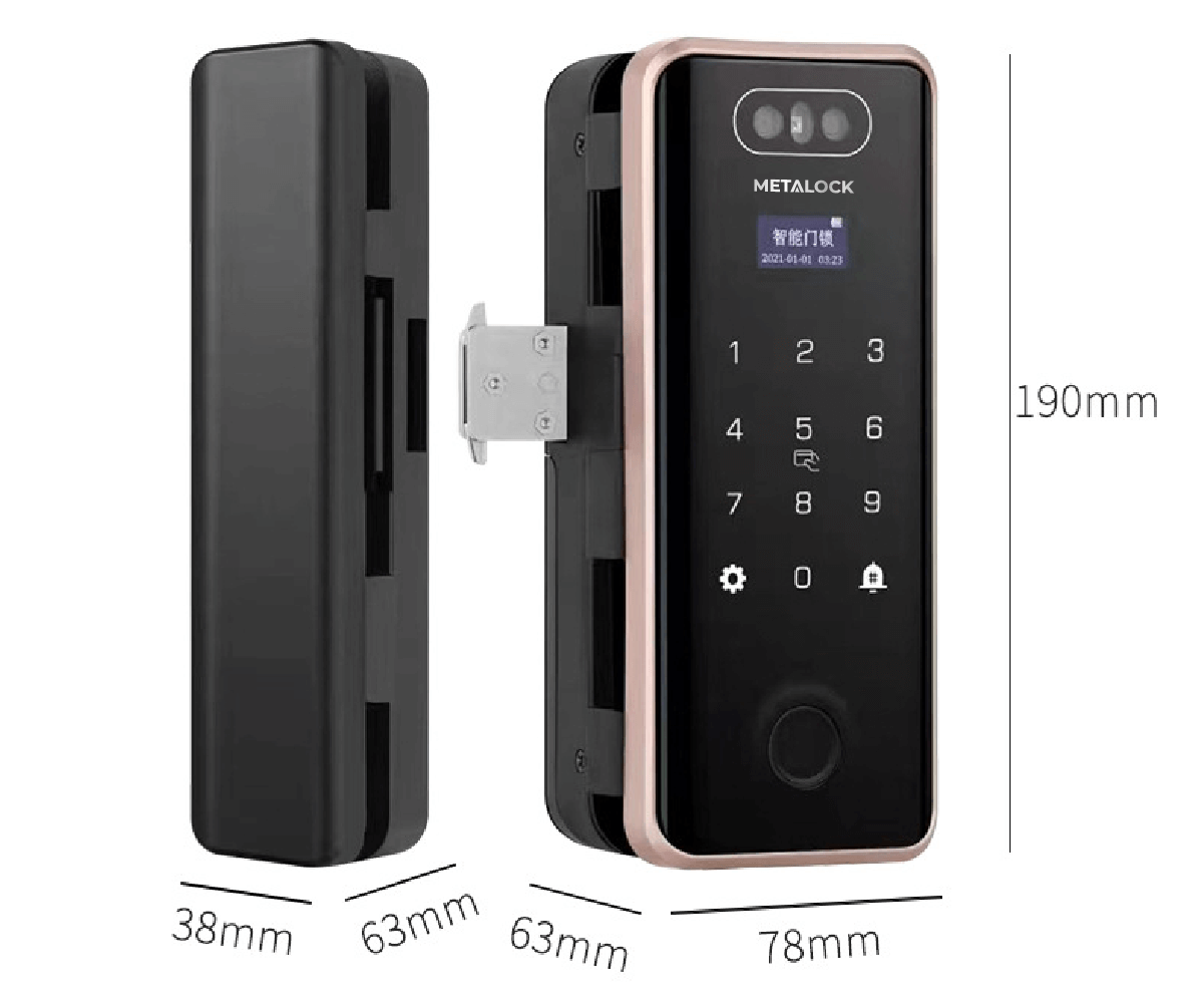 Khóa thông minh Metalock AZT-18 Pro 2 Kích thước khóa thông minh AZK-18 Pro
