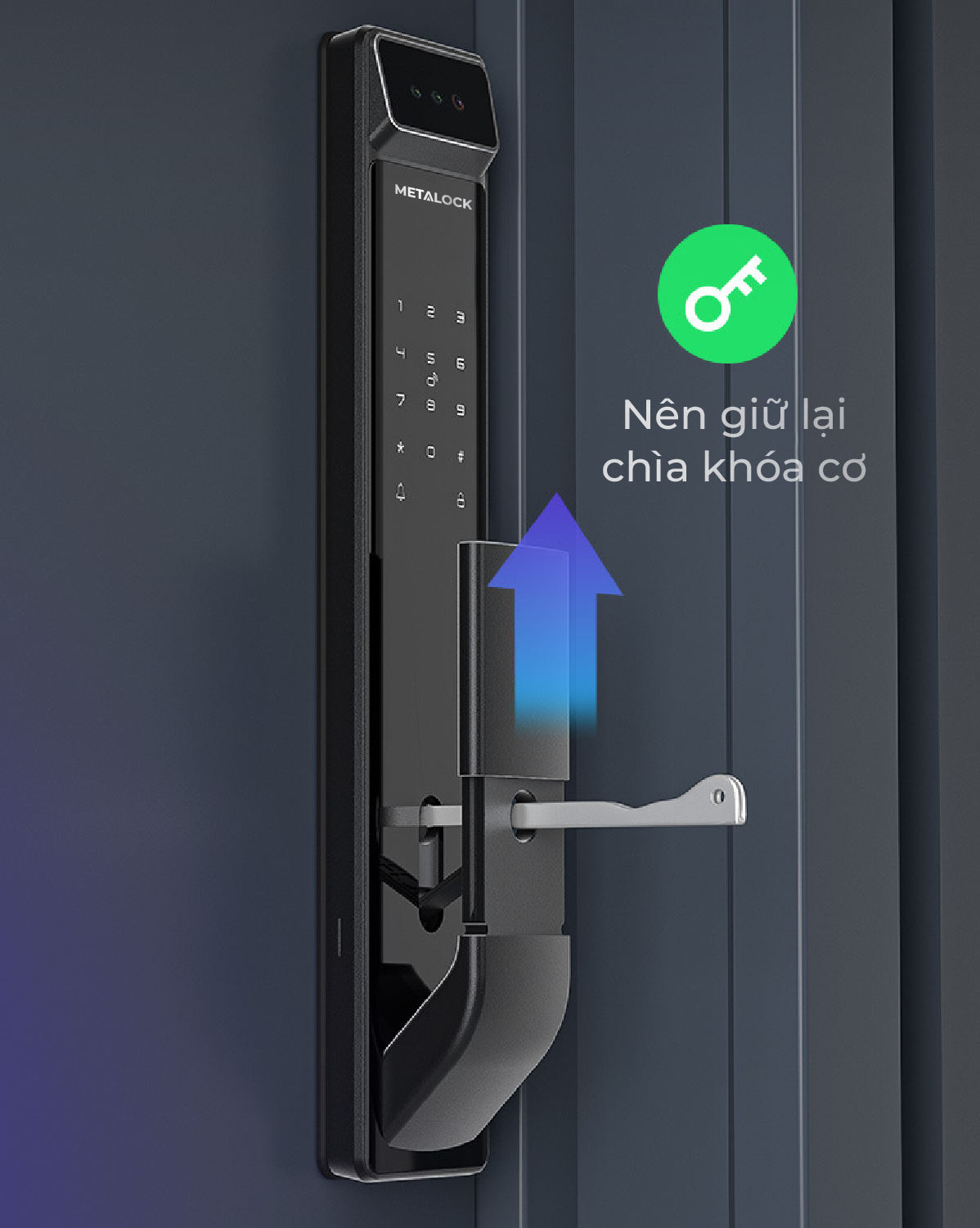 Khóa thông minh Metalock AZT-AF01 16 Chìa khóa cơ
