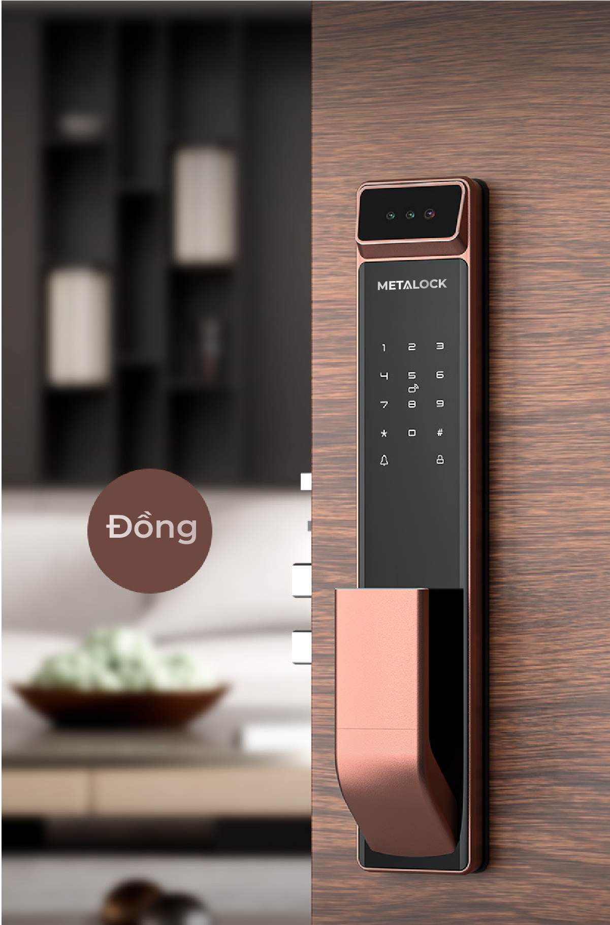 Khóa thông minh Metalock AZT-AF01 8 Màu đồng thời thượng