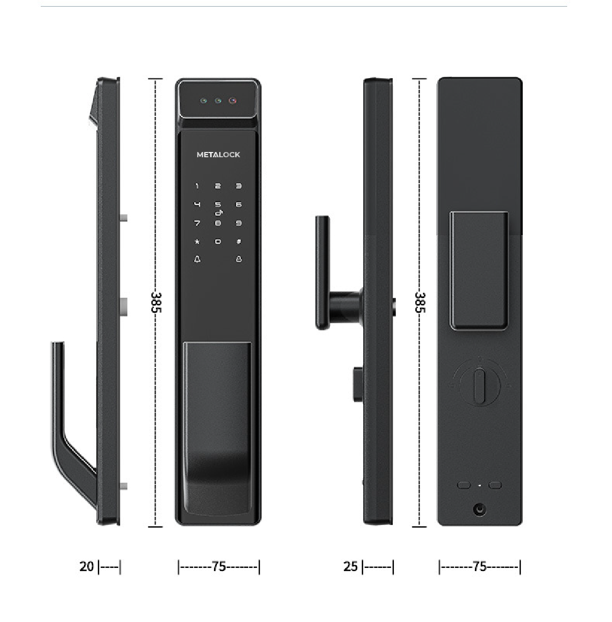 Khóa thông minh Metalock AZT-AF01 9 Kích thước khóa Metalock AZT-AF01