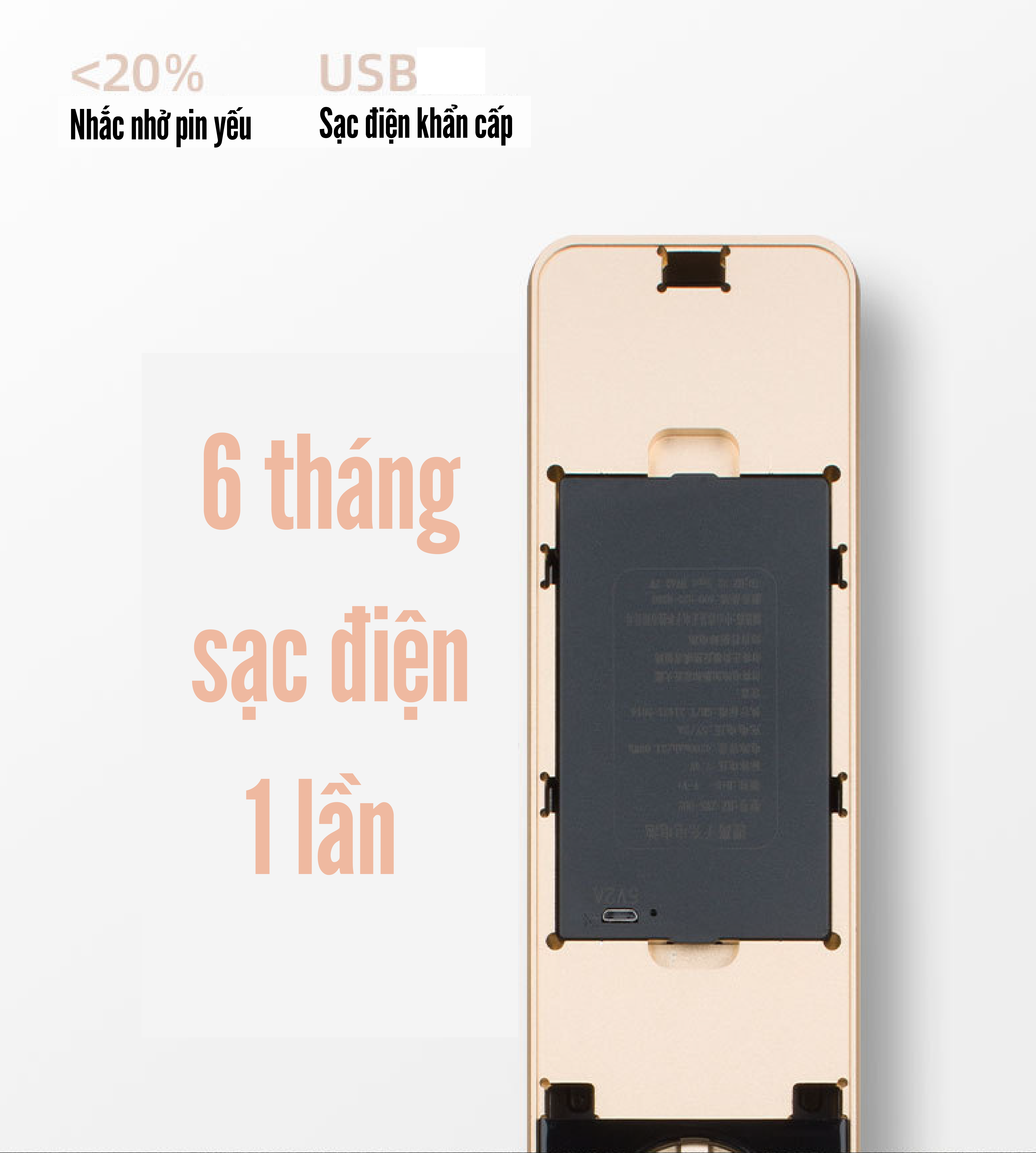 Khóa thông minh Metalock AZT-AF02 14 Tuổi thọ sử dụng pin lên đến 6 tháng