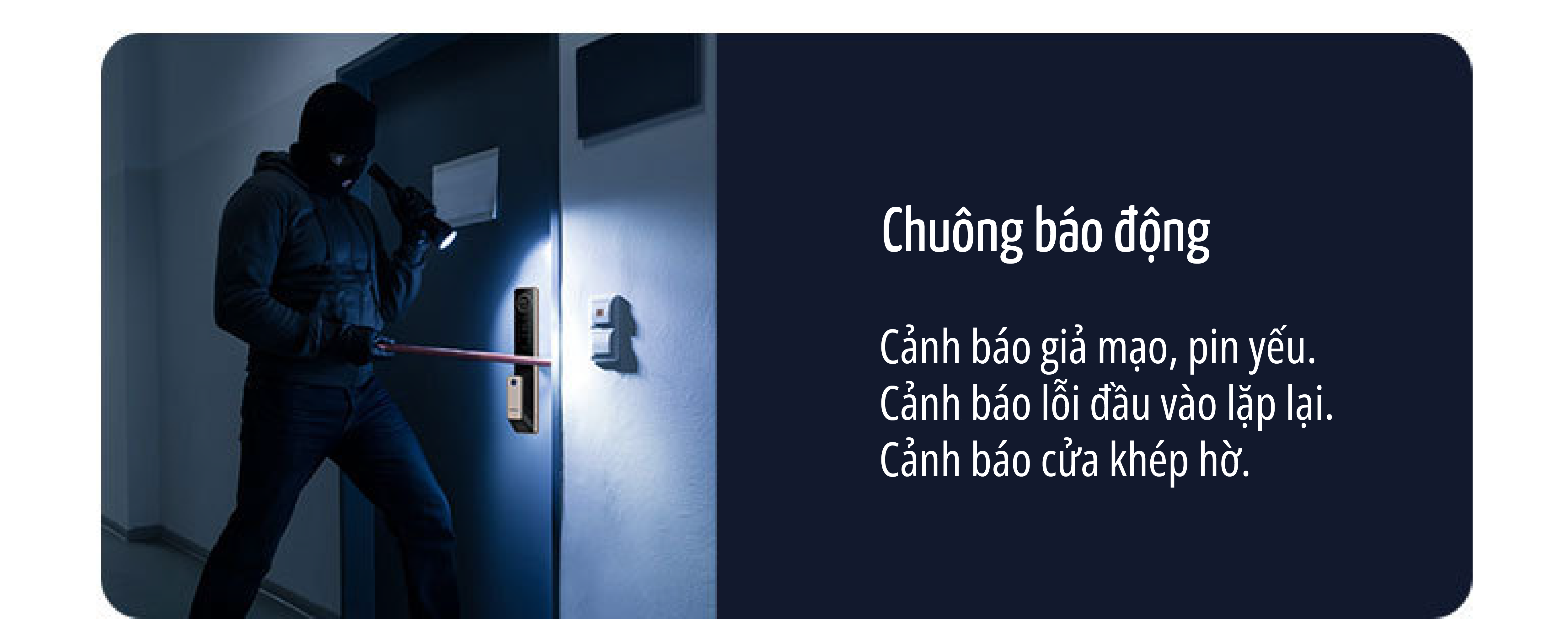 Khóa thông minh Metalock AZT-AF02 15 Thiết kế chuông cảnh báo