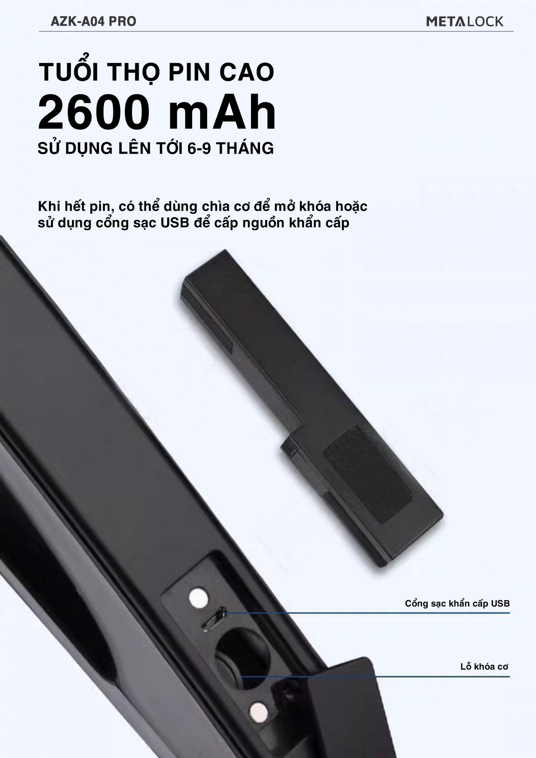 Khóa thông minh nhận diện khuôn mặt Metalock AZK-A04 Pro Khóa thông minh nhận diện khuôn mặt Metalock AZK-A04 Pro